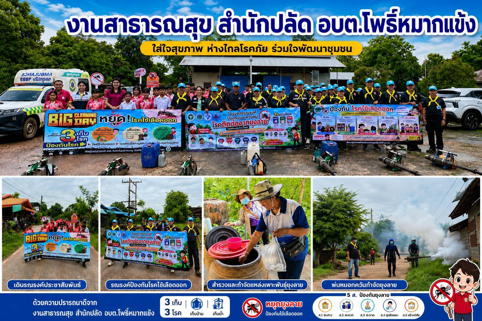 กิจกรรมโครงการรณรงค์ ป้องกัน และควบคุมโรคติดต่อจากยุงลาย ประจำปีงบประมาณ 2569